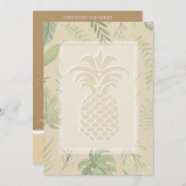 Invitaciones de bodas a la piña tropical