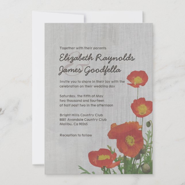 Invitaciones de bodas a los discursos vintage (Anverso)