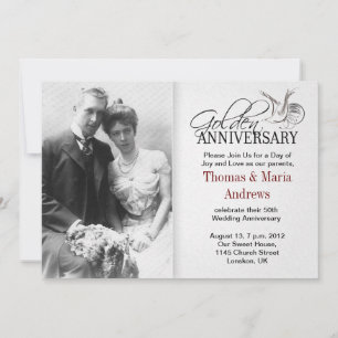 invitaciones de bodas antiguas para aniversario de