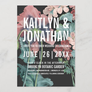 Invitaciones de bodas de abrazo botánico