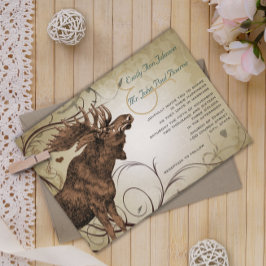 Invitaciones de bodas de alce vintage