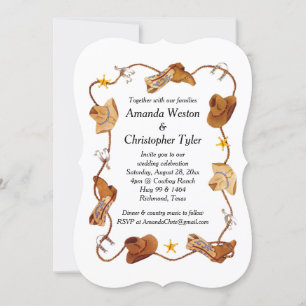 Invitaciones de bodas de Cowboy