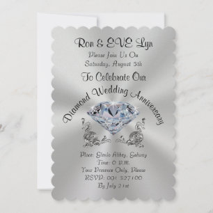 Invitaciones de Bodas de Diamante, TU TEXTO