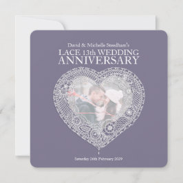 Invitaciones de bodas de encaje corazón 13 años fi