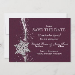 invitaciones de bodas de invierno de fucsia y plat