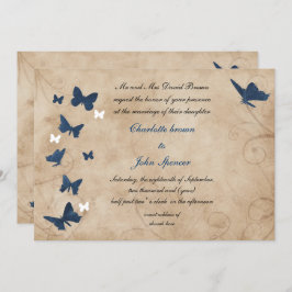 invitaciones de bodas de mariposas vintage