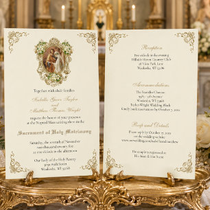 INVITACIONES DE BODAS DE ORO CATÓLICAS FLORALES