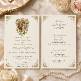 INVITACIONES DE BODAS DE ORO CATÓLICAS FLORALES
