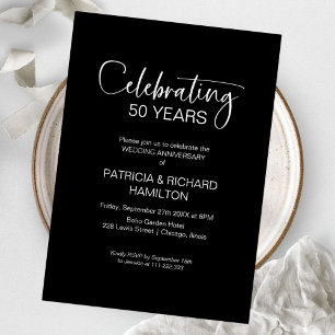 Invitaciones de bodas de oro de 50 años
