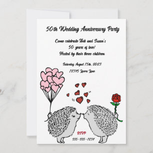 Invitaciones de Bodas de Oro de Erizo