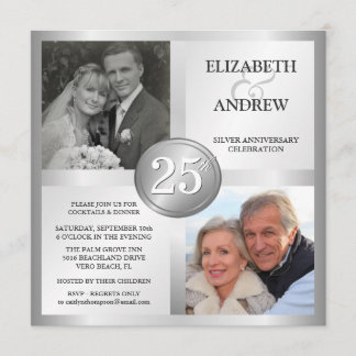 Invitaciones de Bodas de Plata 25º Aniversario con