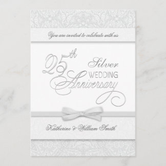 Invitaciones de Bodas de Plata del 25º Aniversario