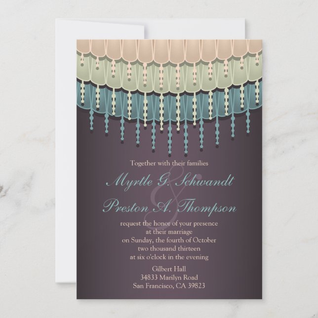 Invitaciones de bodas de Shabby Chic Bohemian (Anverso)