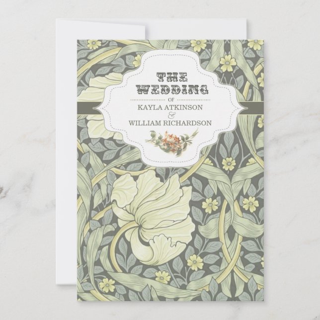 invitaciones de bodas de tipografía elegante vinta (Anverso)
