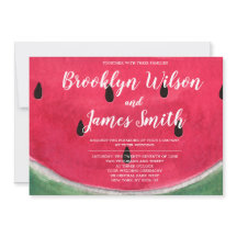 Invitaciones de bodas de verano con sandía