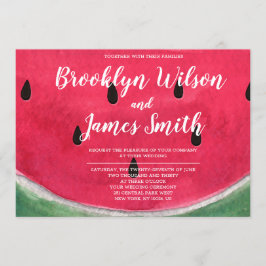 Invitaciones de bodas de verano con sandía