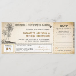 invitaciones de bodas de vuelo con tarjeta de emba