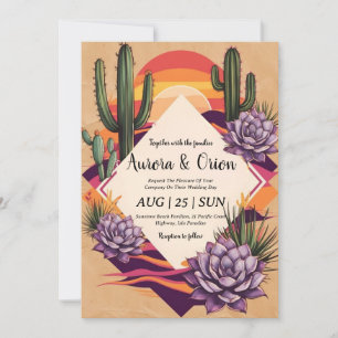invitaciones de bodas del salvaje oeste de boho