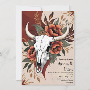 invitaciones de bodas del salvaje oeste de boho