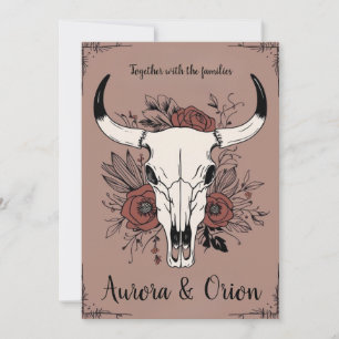 invitaciones de bodas del salvaje oeste de boho