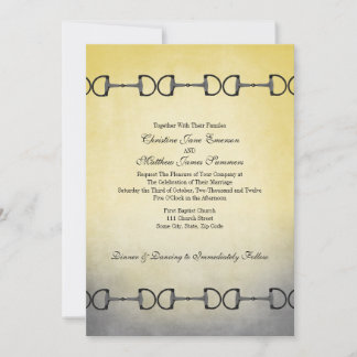 Invitaciones de bodas ecuestres de bits ingleses v