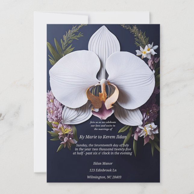 Invitaciones de bodas elegantes (Anverso)