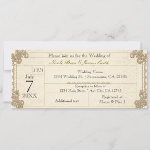 Invitaciones de bodas elegantes de la vieja época