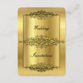 Invitaciones de bodas elegantes, oro