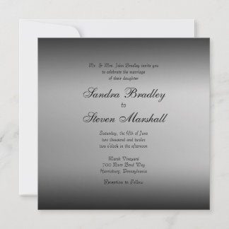 Invitaciones de bodas en el horizonte blanco y neg