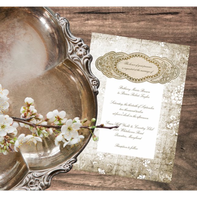 Invitaciones de bodas florales vintage (Subido por el creador)