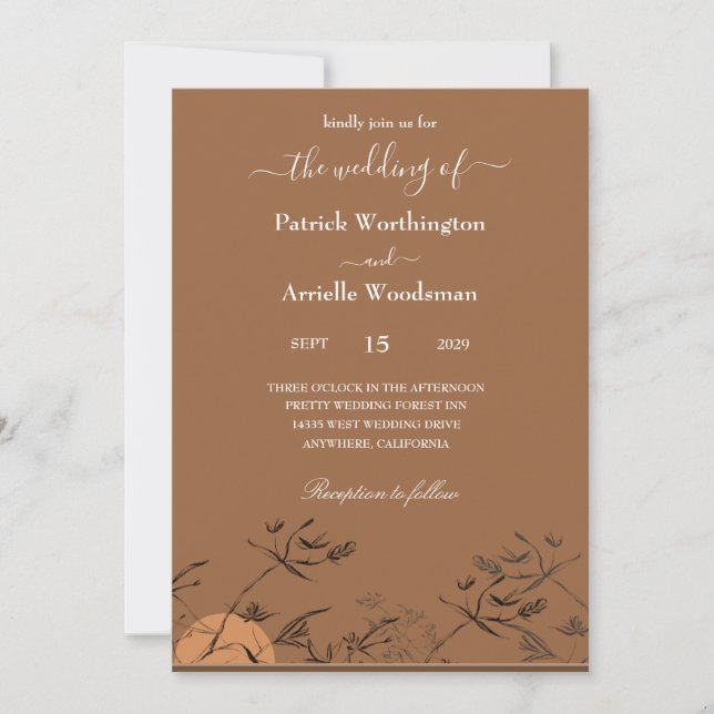 Invitaciones de bodas occidentales (Anverso)