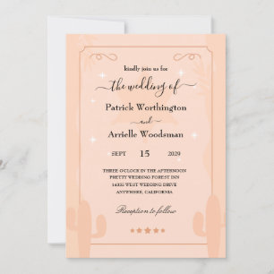 Invitaciones de bodas occidentales a Horseshoe bac