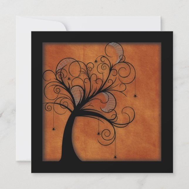 Invitaciones de bodas por el bosque de Haunted 4 (Anverso)