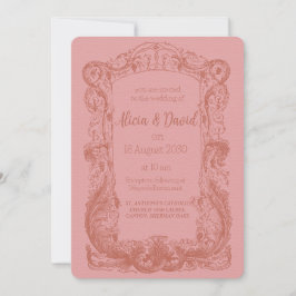 Invitaciones de bodas rococó vintage