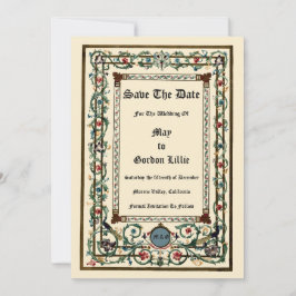 Invitaciones de bodas vintage "medievales" ilumina