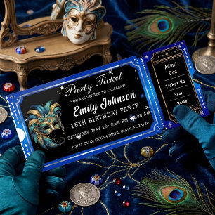 invitaciones de boletas del partido azul