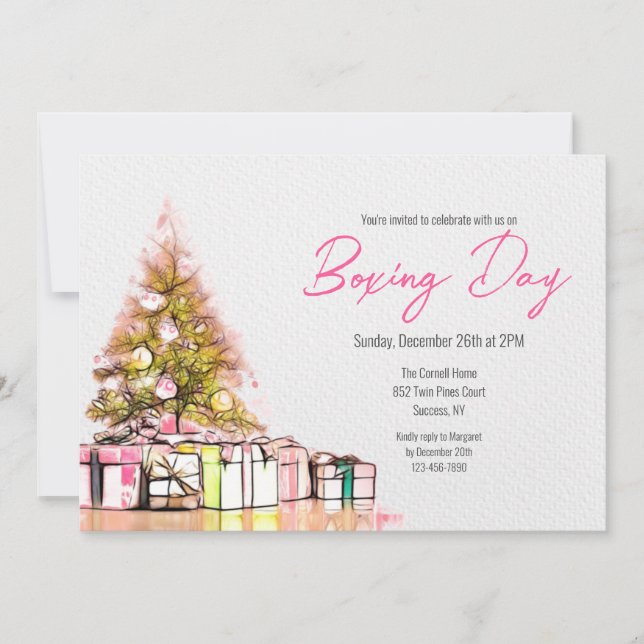 Invitaciones de Boxing Day (Anverso)