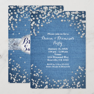 Invitaciones de Brillo Disperso con Glamour de Mez