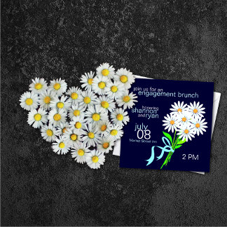 Invitaciones de Brunch de compromiso {Azul oscuro}