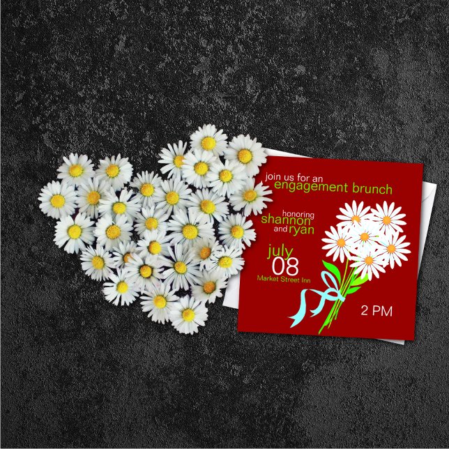 Invitaciones de Brunch de compromiso {Rojo} (Subido por el creador)