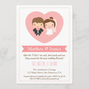 Invitaciones de brunch de recién casados post Boda