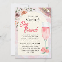 Invitaciones de Brunch del Día de la Madre con Acu