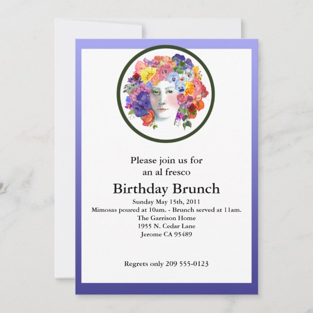 Invitaciones de brunch/Fiesta de primavera (Anverso)