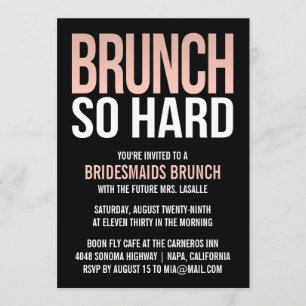Invitaciones de brunch para brunch de la dama de h