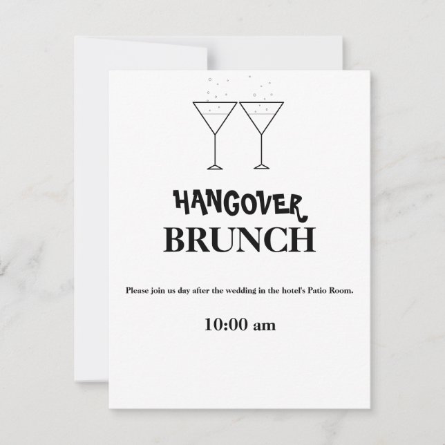 Invitaciones de "Brunch por Resaca" (Anverso)