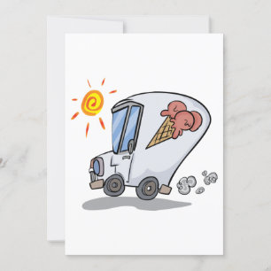 Invitaciones de Camión de Helado