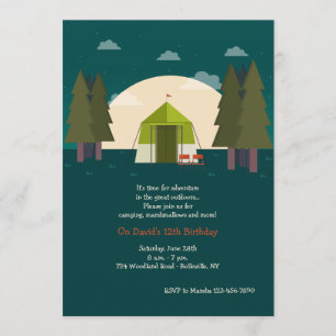 Invitaciones de Camping