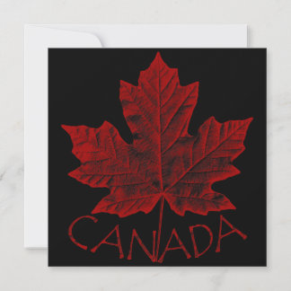 Invitaciones de Canadá Leña de Maple Personalizada