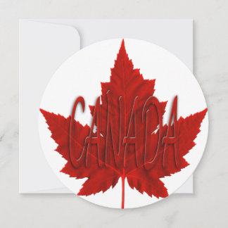 Invitaciones de Canadá Personalizadas Bandera de C