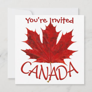 Invitaciones de Canadá Personalizadas Bandera de C